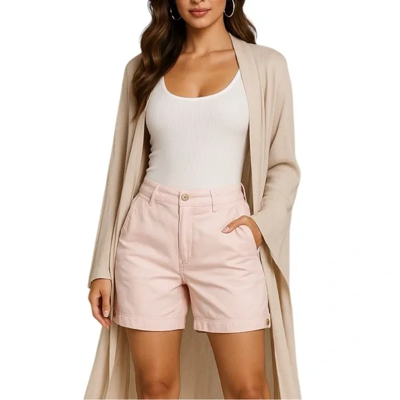 Gloria Vanderbilt Women’s Shorts Size 10 Light Pink Casual Summer Bermuda  Short